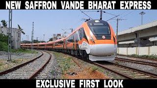 New Saffron Vande Bharat Express Hits Track  Before Trail Run  Semi High Speed Train