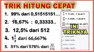 TRIK HITUNG CEPAT. BENTUK PERSEN & DESIMAL CPNS 2021.PART 1