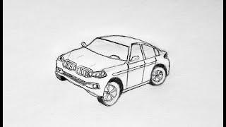 How to draw a car in two point perspective