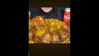 Chicken curry with biryani #mukbang #indiafoodeatingshow #eatingshow #foodchallenge #spicyfoodseatin