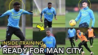 SakaTimber Martinelli Magalhaes Jesus Return To Training Ahead Of Man City Clash INSIDE ARSENAL