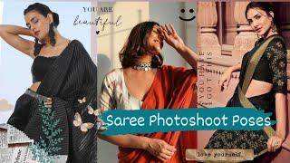Stylish Saree Photoshoot Poses