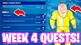 How To Complete Week 4 Quests in Fortnite - All Week 4 Challenges Fortnite Chapter 5 Season 1