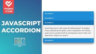 How To Create An Accordion Using CSS and JavaScript Bootstrap Accordion  Project 7100