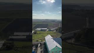 View from bell tower in Bancheny Romania  in the distance West. Ukraineвид з дзвіниці в Банченах