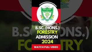 BSc Forestry Admissions 2024 in FCRI  B.Sc. Hons. Forestry Admission Notification  2024