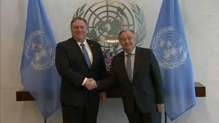 Secretary Pompeo Meets with UN Secretary General Antonio Guterres