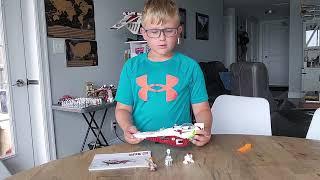 Andrew builds and shows Obi-Wan Kenobis Jedi Starfighter LEGO