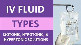 IV Fluid Types & Uses Nursing IV Therapy Isotonic Hypertonic Hypotonic Solutions Tonicity NCLEX