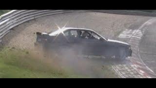 Nordschleife CRASH UNFALL Accident BMW M3  E36 Brünnchen Touristenfahrten 09 08 2015