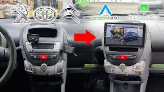 Android AutoApple CarPlay Radio Install Peugeot 107 Toyota Aygo Citroen C1
