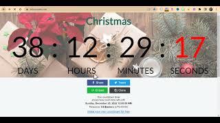 Create a countdown timer to share andor display with others quickly and easily.