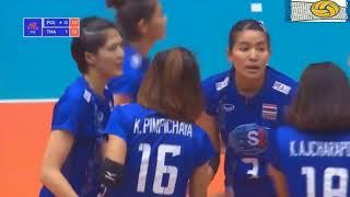 Thailandไทย vs Polandโปแลนด์ — 2018 Volleyball Nations League  Full Highlights  Womens