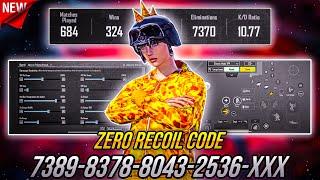 NEW UPDATE 3.4  BEST SENSITIVITY CODE + CONTROL SETTINGS PUBG MOBILEBGMI