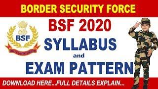 BSF Syllabus & Exam pattern 2020  Download SI & HC Exam Pattern & Syllabus PDF Here