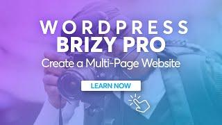 How to Create a Multi-Page Website in Brizy Wordpress  Full Tutorial