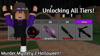 Unlocking *ALL TIERS* of the Murder Mystery 2 Halloween Battlepass MAIN EVENT