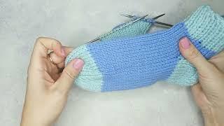 ‼️Носки от мыска‼️️Мой любимый способ вязания простых носков подробно на любой размер