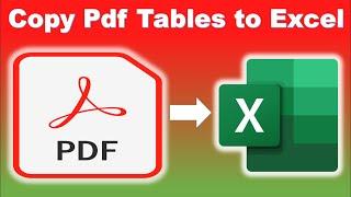 How to copy table from pdf to excel  copy data from pdf to excel