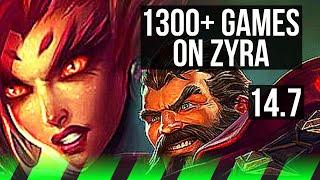 ZYRA vs GRAVES JGL  1300+ games 426  KR Master  14.7