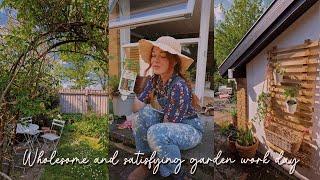 Wholesome and satisfying garden day with DIY projects