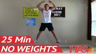 25 Min Workout Without Weights - HASfit Exercises to Lose Belly Fat Workouts without Equipment No