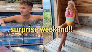 SURPRISING my BOYFRIEND with spa weekend away