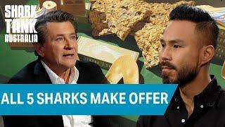 Rollercoaster Pitch All 5 Sharks Make An Offer To Stryda Entrepreneur  Shark Tank Australia