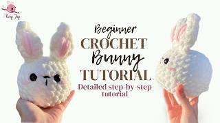 Step-by-Step Tutorial on How to Crochet a Bunny for Beginners Quick Easy Rabbit + Free pattern