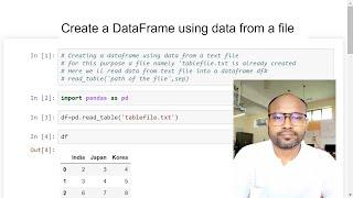 Creating dataframe from a text file