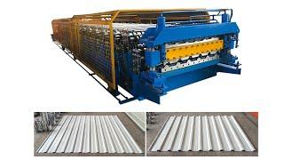 Double Layer roll forming machine  Roof Wall metal sheet Roll Forming Machine to Poland