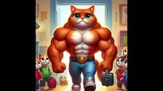 These muscular cats were bullying the fat cat... #ai  #catlover  #kitten  #cat  #history  #shorts