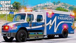 GTA 5 Paramedic Mod SHOTS FIRED At New Northern Los Santos Freightliner EMS Ambulance