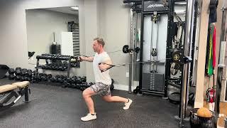 Lunge Hold w Cable Chest Fly