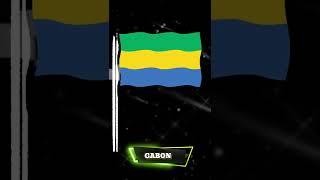 GABON - National flag.