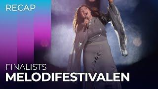 Melodifestivalen 2024 Sweden  Finalists  RECAP