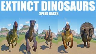 Extinct Dinosaur Speed Races in Planet Zoo included Iguanodon Olorotitan Ouranosaurus etc