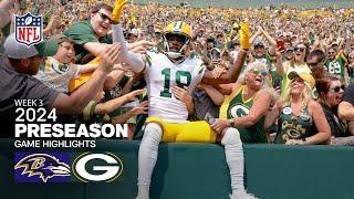 Baltimore Ravens vs. Green Bay Packers  2024 Preseason Week 3 Game Highlights