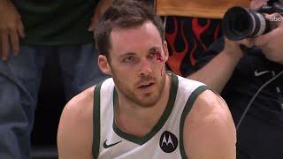 Pat Connaughton cant believe this wasnt a foul...  Bucks vs Nets G4