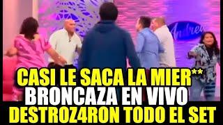 PENALISTA DE ANDREA SE DESCONTROLO Y PROTAGONIZO FUERTE PELE4 Y CASI DESTRUYE EL SED DE TELEVISION