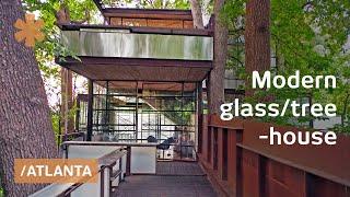 Owner-built Atlanta Glass Treehouse floats among hardwoods