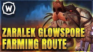 WoW Dragonflight Zaralek Glowspore Farming Route -  Import String Guide