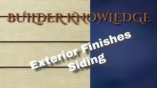 Exterior Finish siding for Navy Builder Knowledge for Advancement Exam