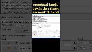 keren cara membuat tanda ceklis dan silang di excel #shorts #shortsfyp