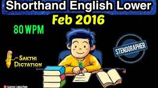 Shorthand English Junior Feb 2016 ️ 80 WPM ️ Book Speed