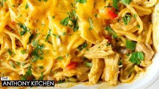 Cheesy Chicken Spaghetti Casserole