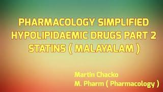 HYPOLIPIDAEMIC DRUGS #HMG CoA reductase inhibitors made easy #STATINS