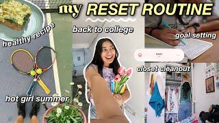 SPRING RESET ROUTINE get productive with me goal setting cleaning studying workout