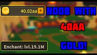 Roblox Giant Simulator Noob With 40aa Gold