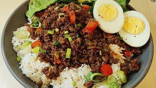 10 Minutes Spicy Minced Beef with Rice ተበልቶ የማይጠገብ ምግብ